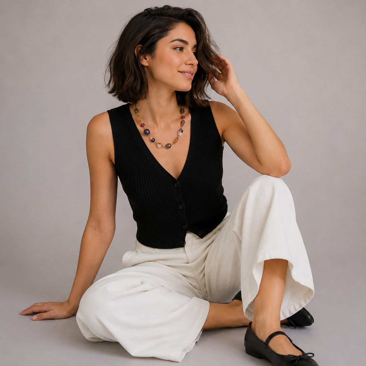 Artisan Glass Bead Necklace