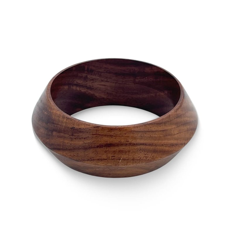 Tapered Wood Bangle - Minimalist Bohemian Wooden Bracelet