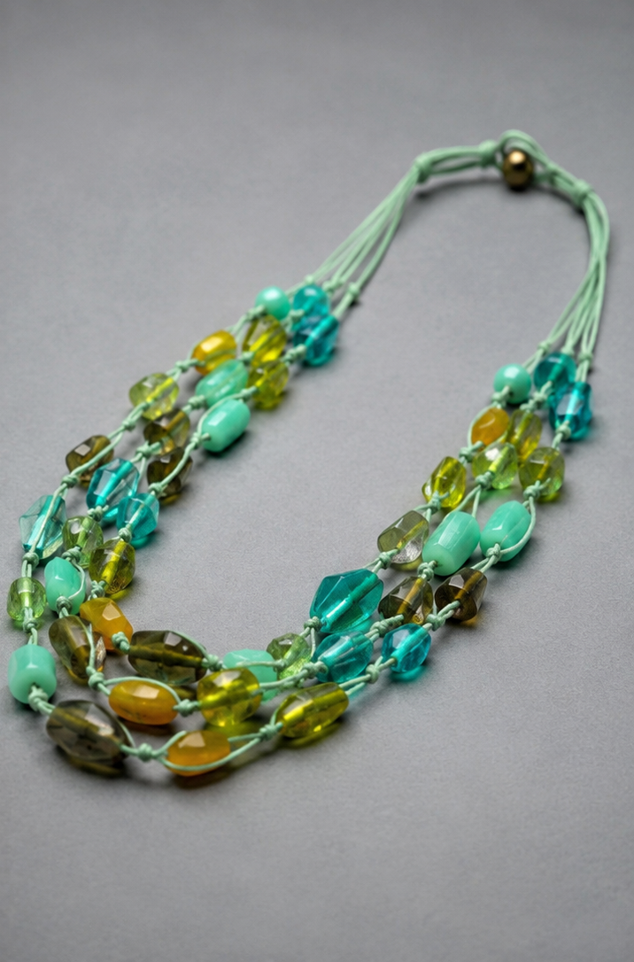 Turquoise Multi Strand Necklace - Image 4
