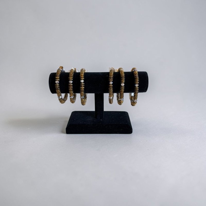 Gold & Crystal Beaded Bracelet