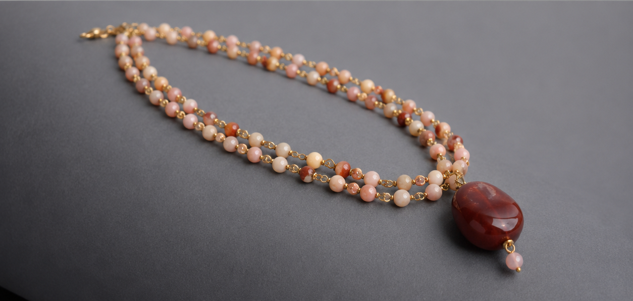 Natural Stone Pendant Necklace - Image 9