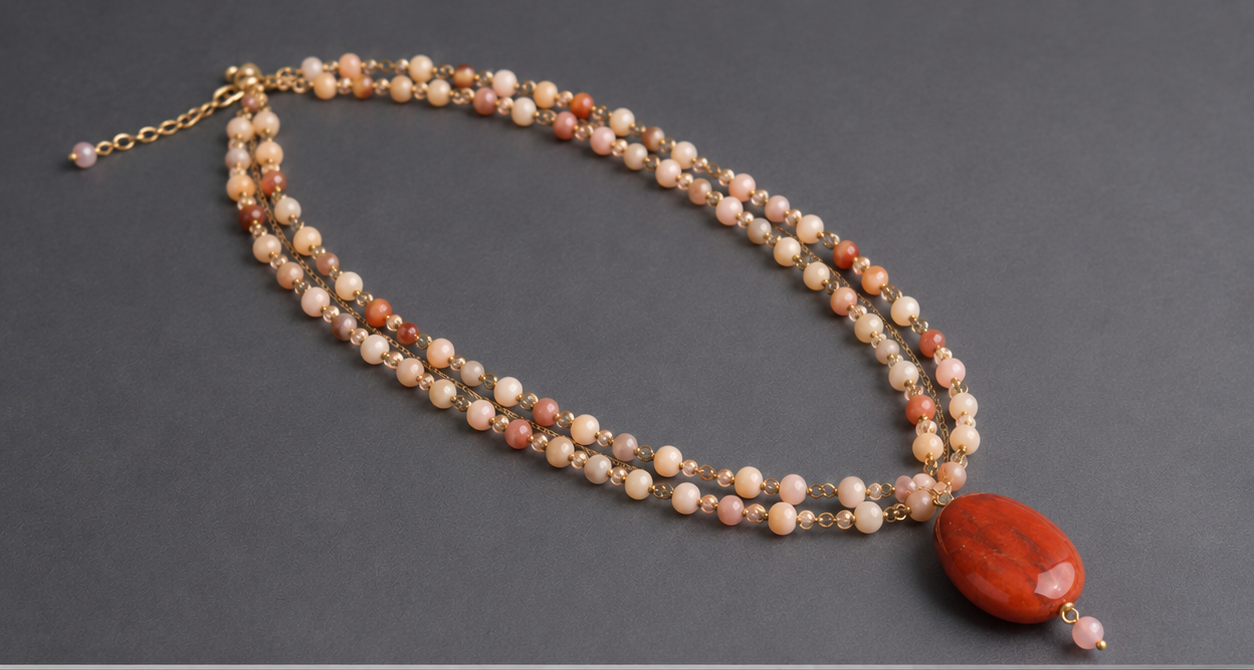 Natural Stone Pendant Necklace - Image 7