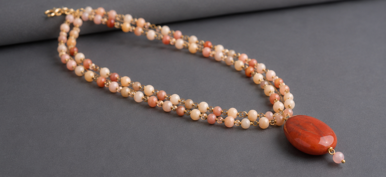 Natural Stone Pendant Necklace - Image 6