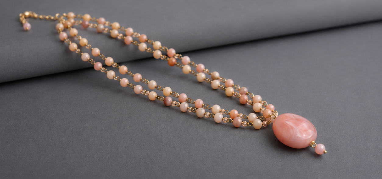 Natural Stone Pendant Necklace - Image 4