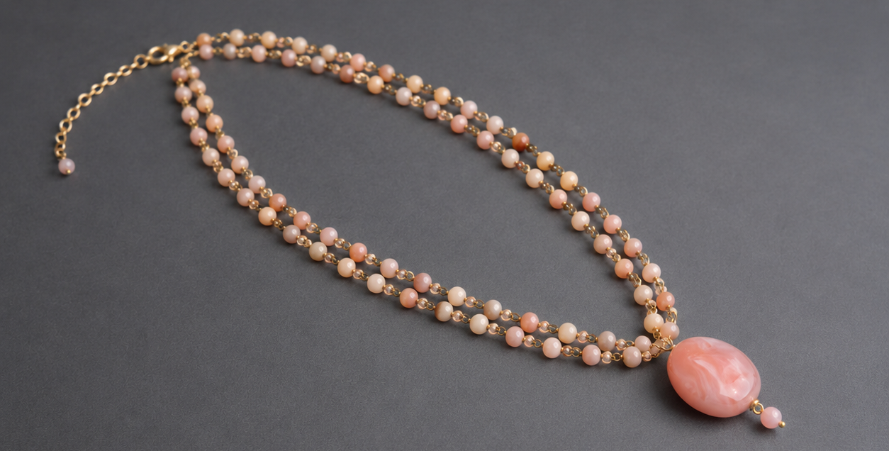 Natural Stone Pendant Necklace - Image 3
