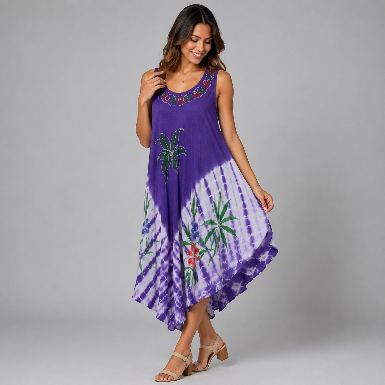 Tropical Sleeveless Sundress