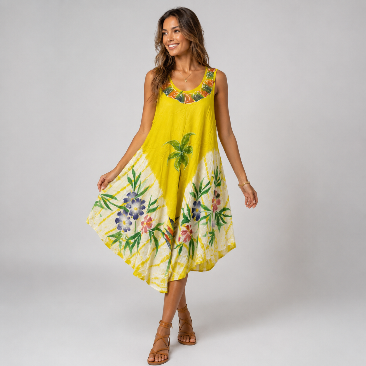Tropical Sleeveless Sundress - Image 6