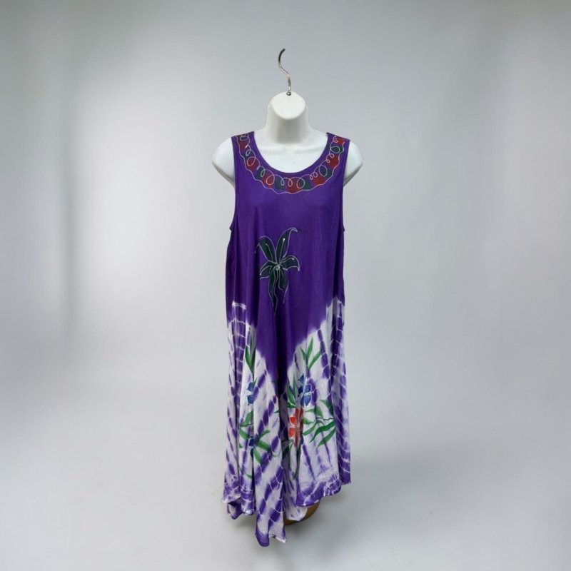 Tropical Sleeveless Sundress – Lightweight Summer Dress | Floral Beach Dress