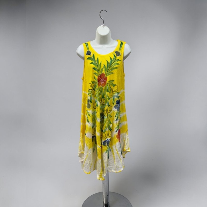 Boho Floral Sleeveless Swing Dress