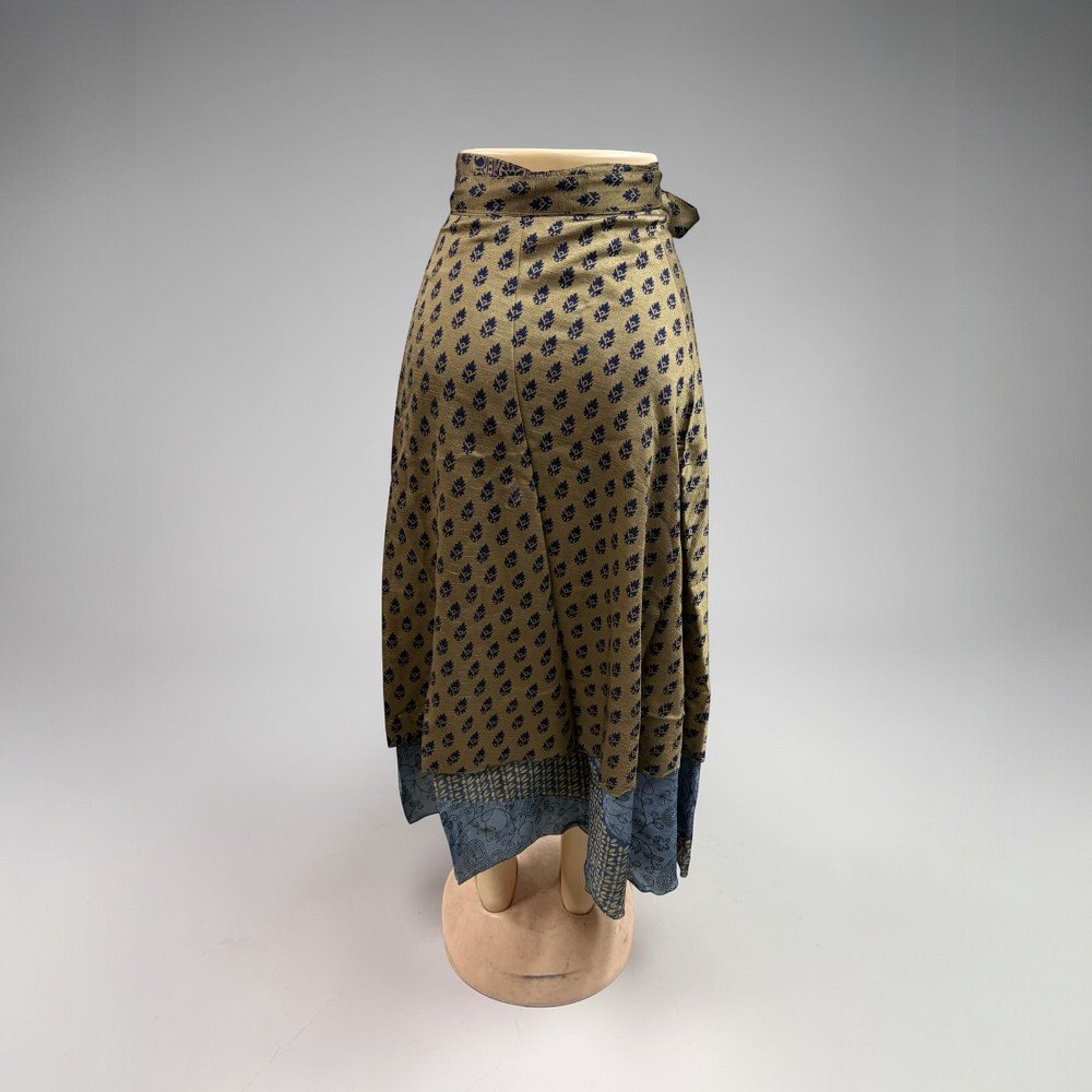 Assorted Silk Wrap Skirt Double Layer skirt - bohemian fashion