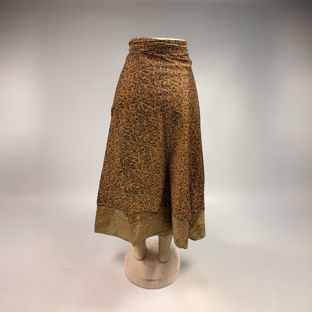 Assorted Silk Wrap Skirt Double Layer skirt - bohemian fashion