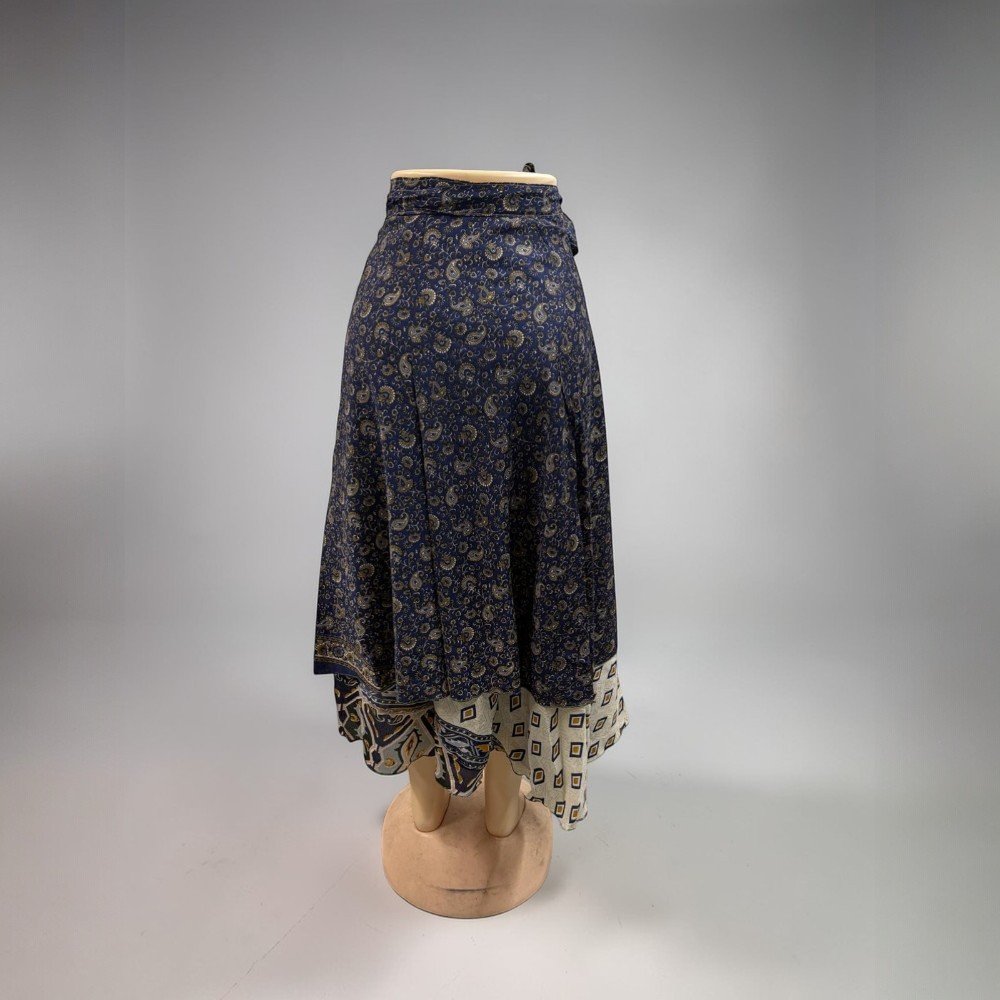 Assorted Silk Wrap Skirt Double Layer skirt - bohemian fashion