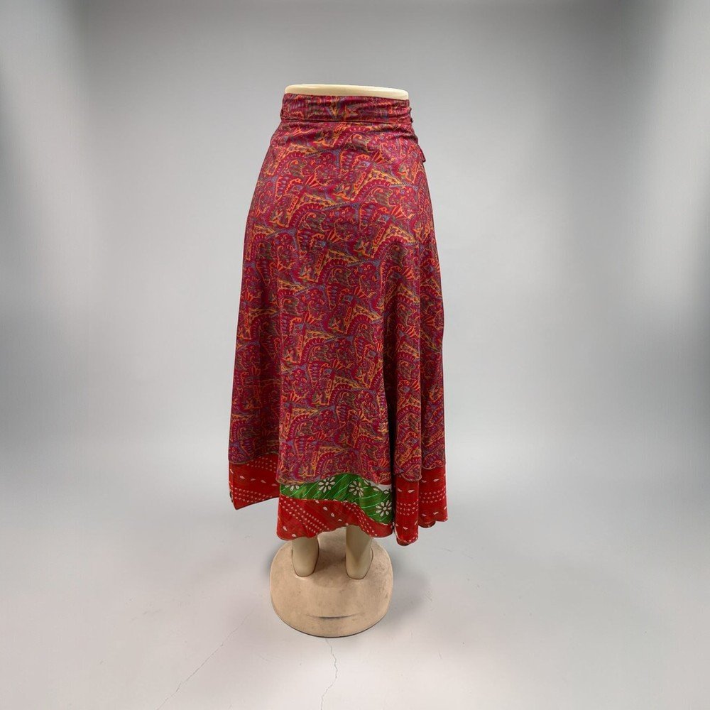 Assorted Silk Wrap Skirt Double Layer skirt - bohemian fashion