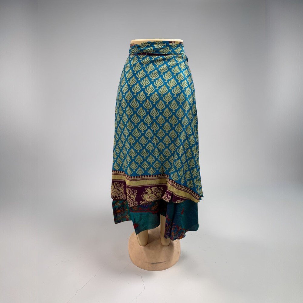 Assorted Silk Wrap Skirt Double Layer skirt - bohemian fashion