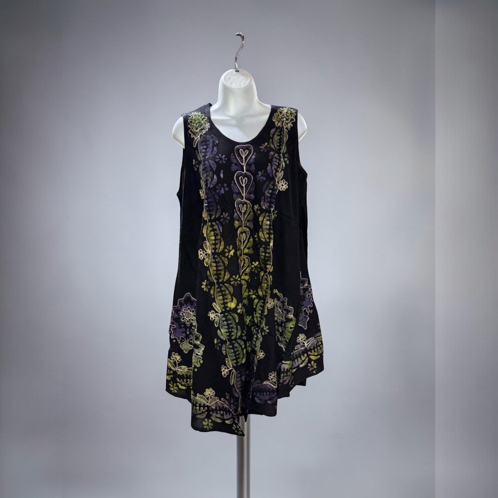 Boho Batik Sleeveless Tunic Dress - bohemian fashion