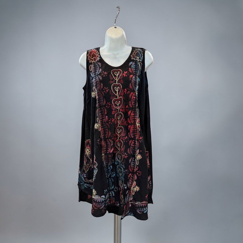 Boho Batik Sleeveless Tunic Dress - bohemian fashion
