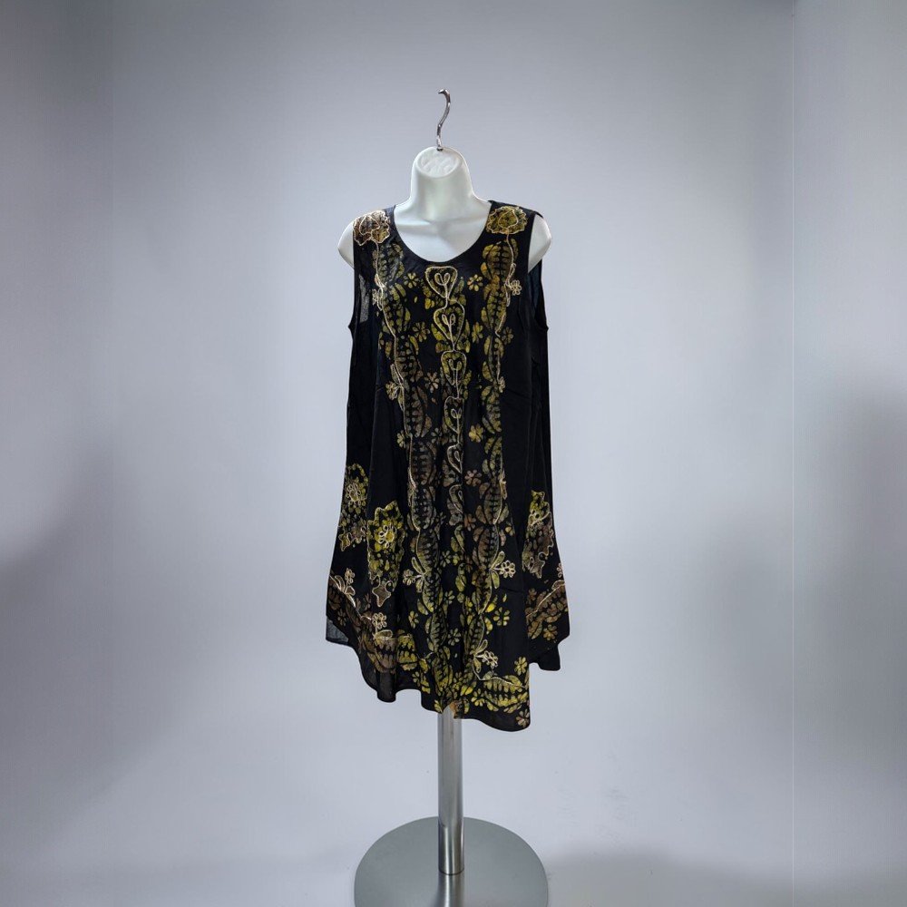Boho Batik Sleeveless Tunic Dress - bohemian fashion