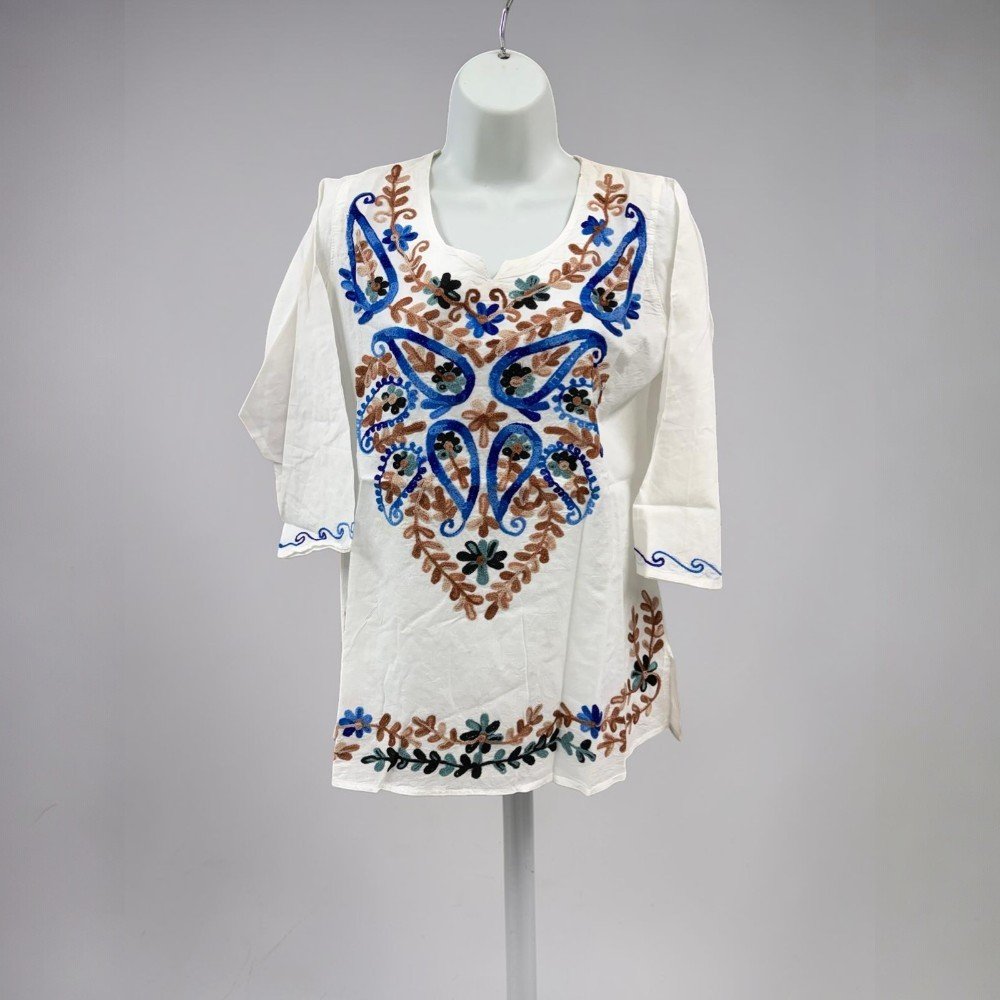 Boho Embroidered Tunic Top