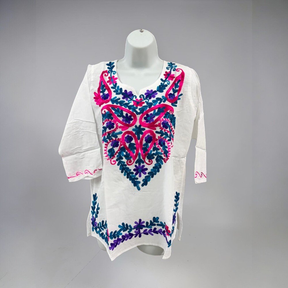 Boho Embroidered Tunic Top - bohemian fashion