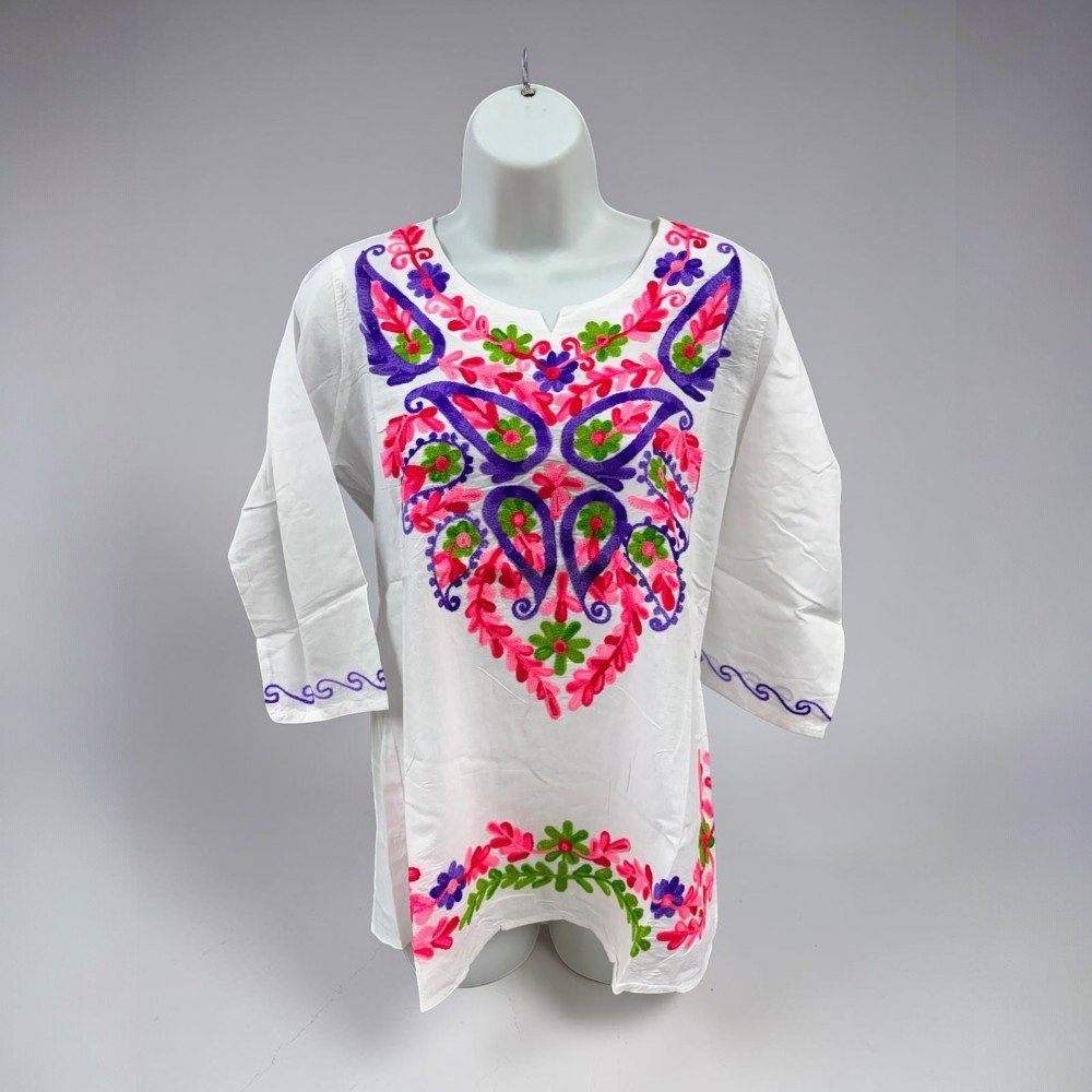 Boho Embroidered Tunic Top - bohemian fashion