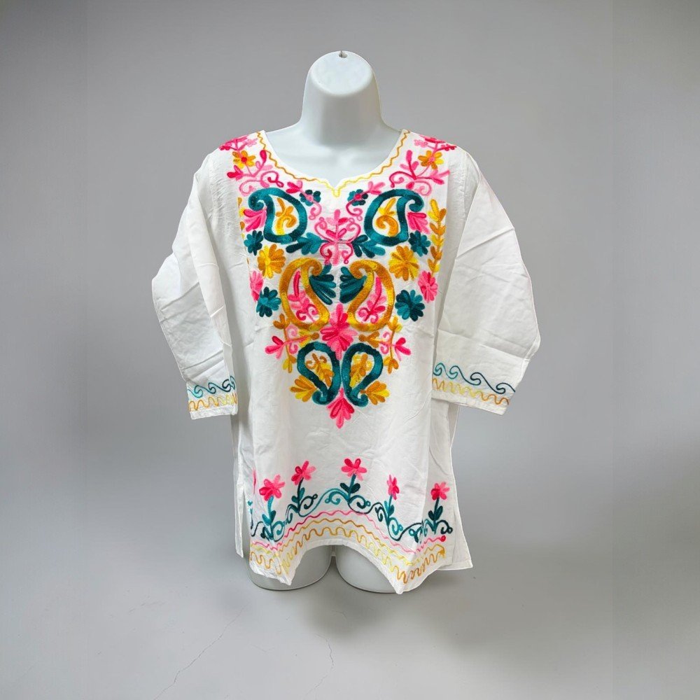 Boho Embroidered Tunic Top - bohemian fashion