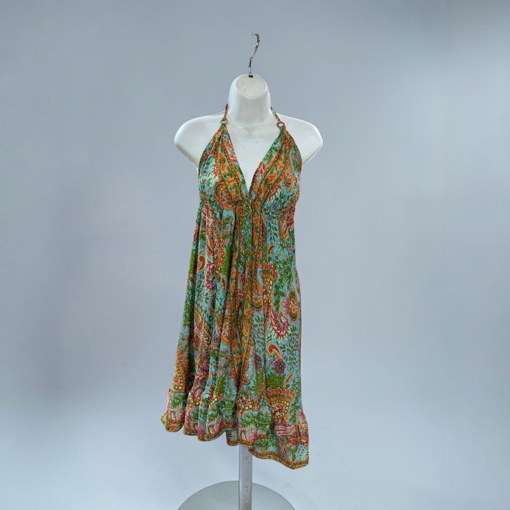 Boho Halter Backless Silk Summer Dress - bohemian fashion