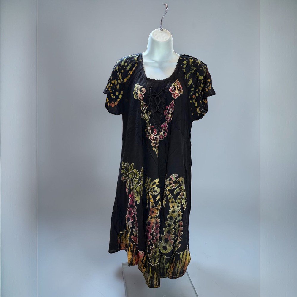 Boho Short Sleeve Tunic Dress - bohemian fashion