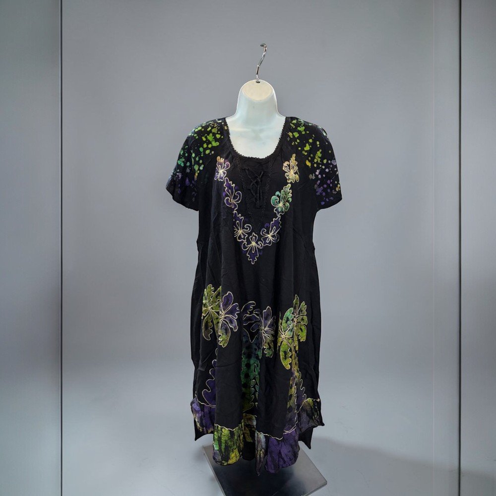 Boho Short Sleeve Tunic Dress - bohemian fashion