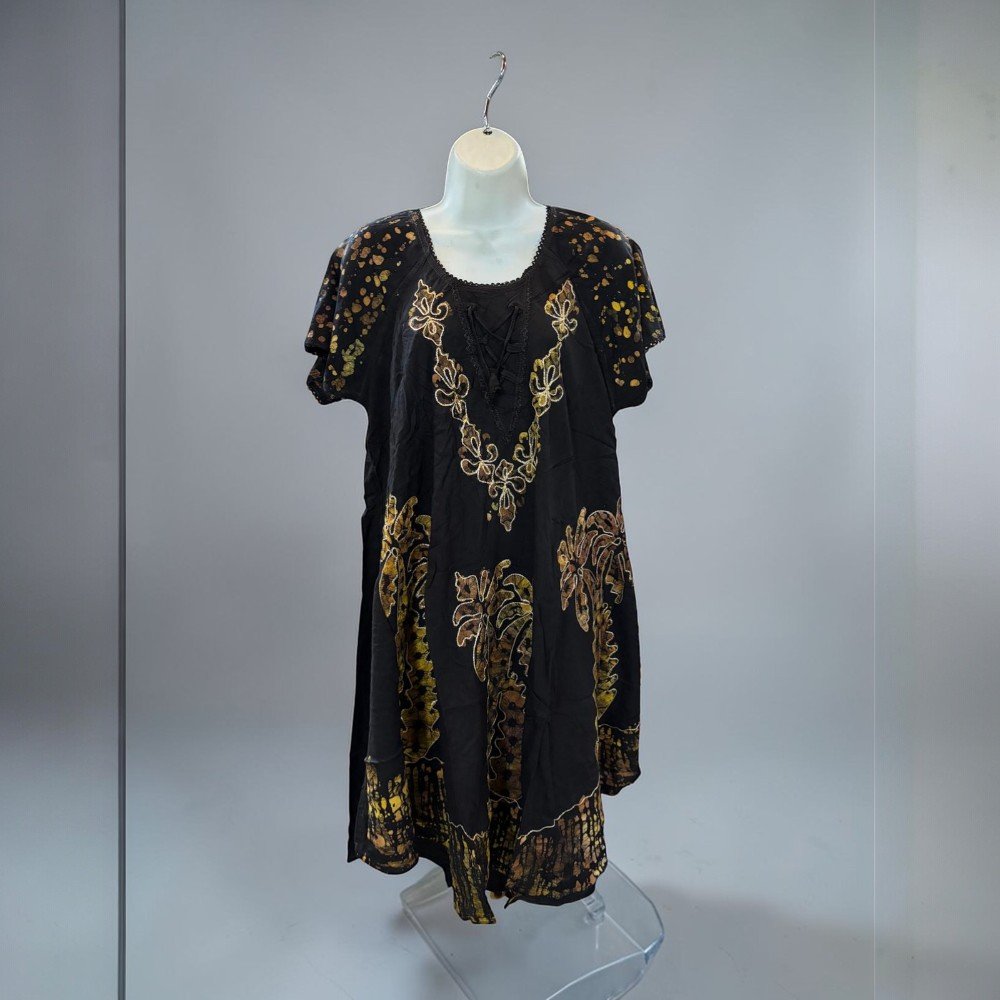 Boho Short Sleeve Tunic Dress - bohemian fashion