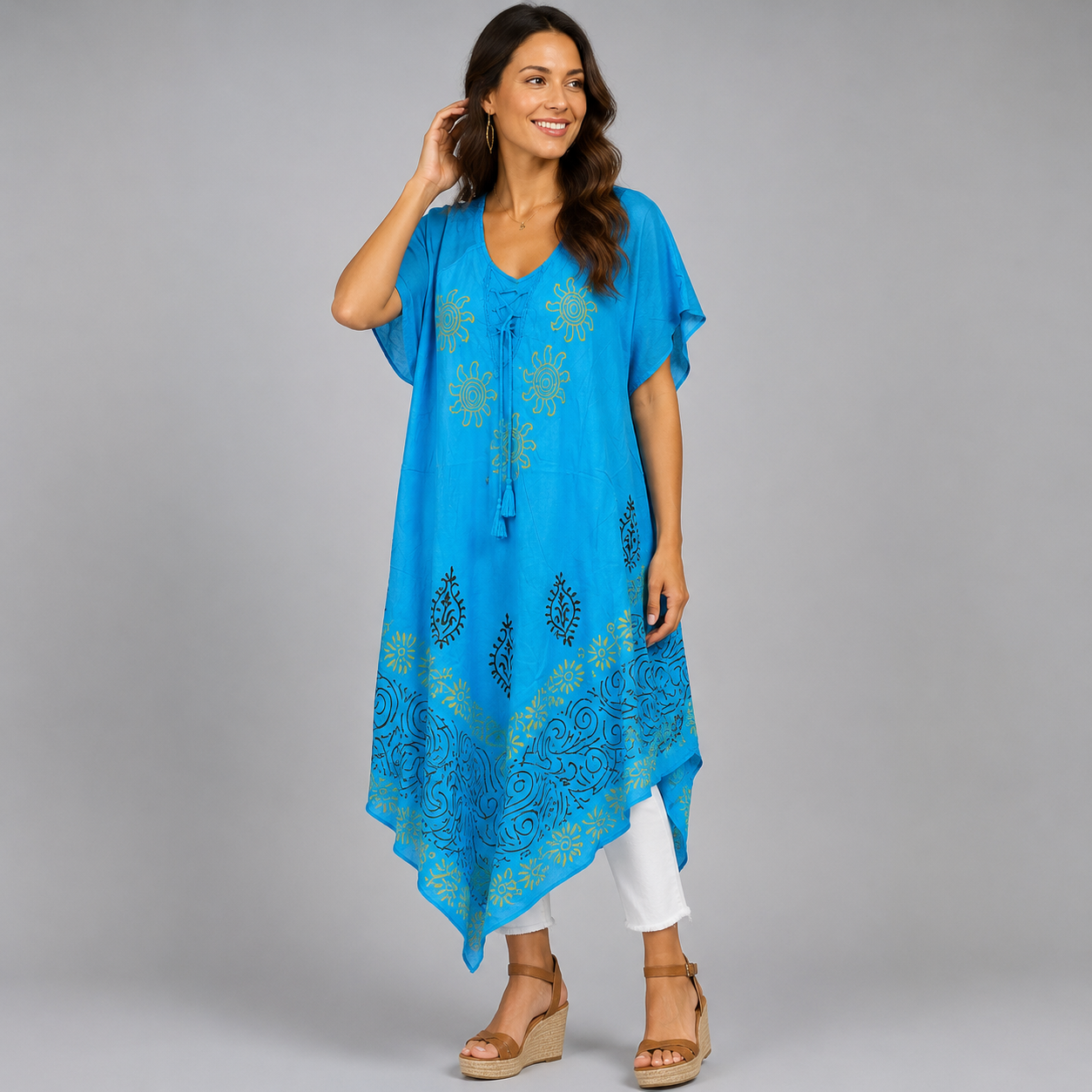 Boho Sunburst Midi Dress - bohemian fashion