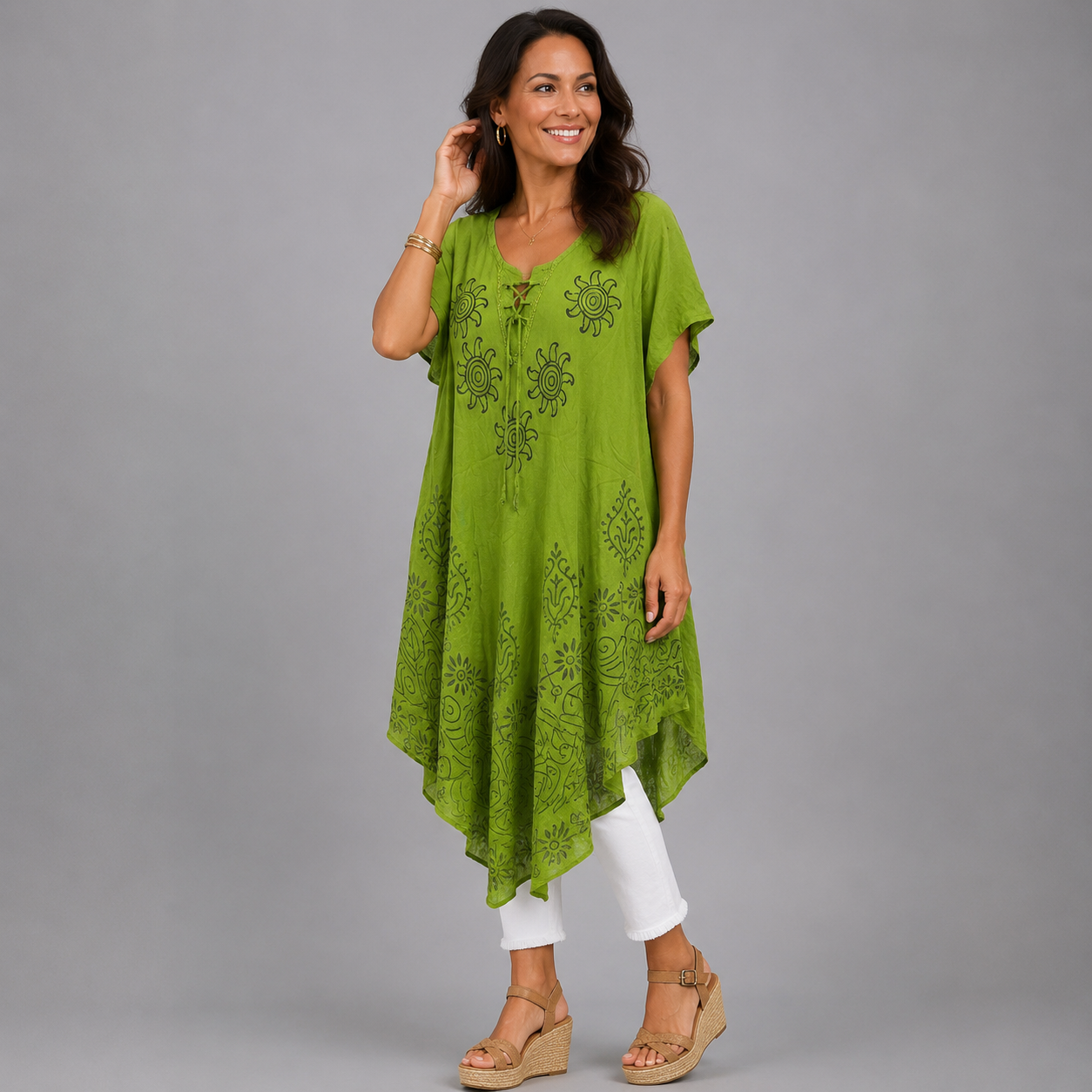Boho Sunburst Midi Dress - bohemian fashion
