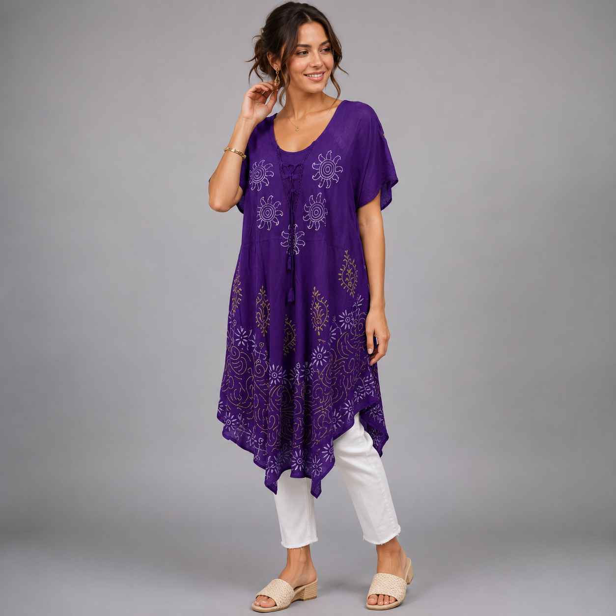 Boho Sunburst Midi Dress - bohemian fashion