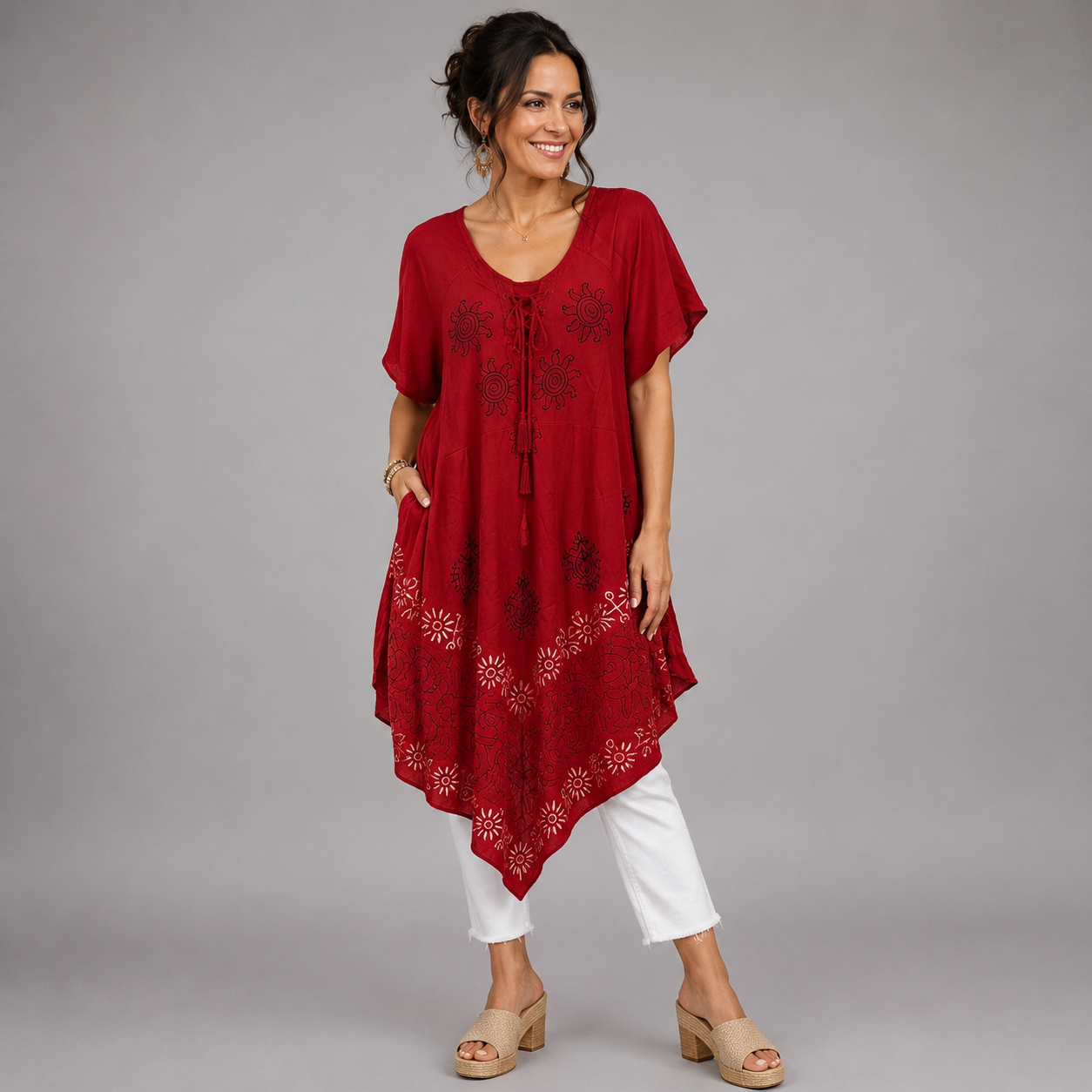 Boho Sunburst Midi Dress - bohemian fashion