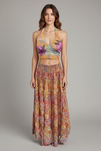 Indian Clothing for Women: Two-Piece Set: Skirt and Top