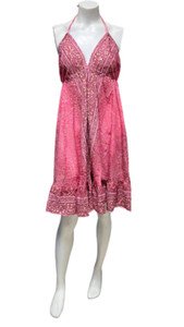 Women’s Halter Neck Midi Dress Boho Paisley Flowy Summer Sundress
