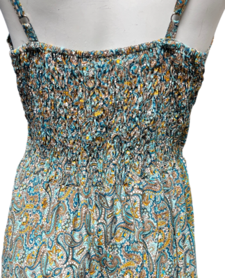 Indian Vintage Silk Maxi Beach Sundress Bohemian Gypsy Dress Usa Free Shipping - Image 6