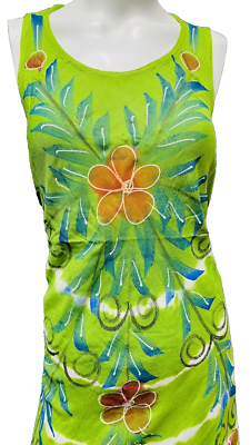 Womens Summer Sun Dress Umbrella Tie Dye Flower Beach Resort Wear Boho Hippie - Image 5