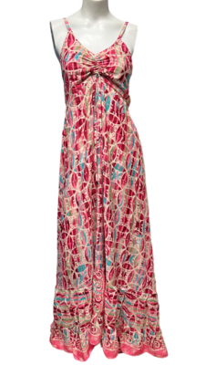 Vintage Silk Maxi Beach Sundress Bohemian Dress - Image 6