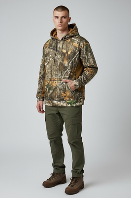 Maple Leaf Camouflage Unisex Hoodie Ideal for spring and autumn, outdoor fishing - Image 2
