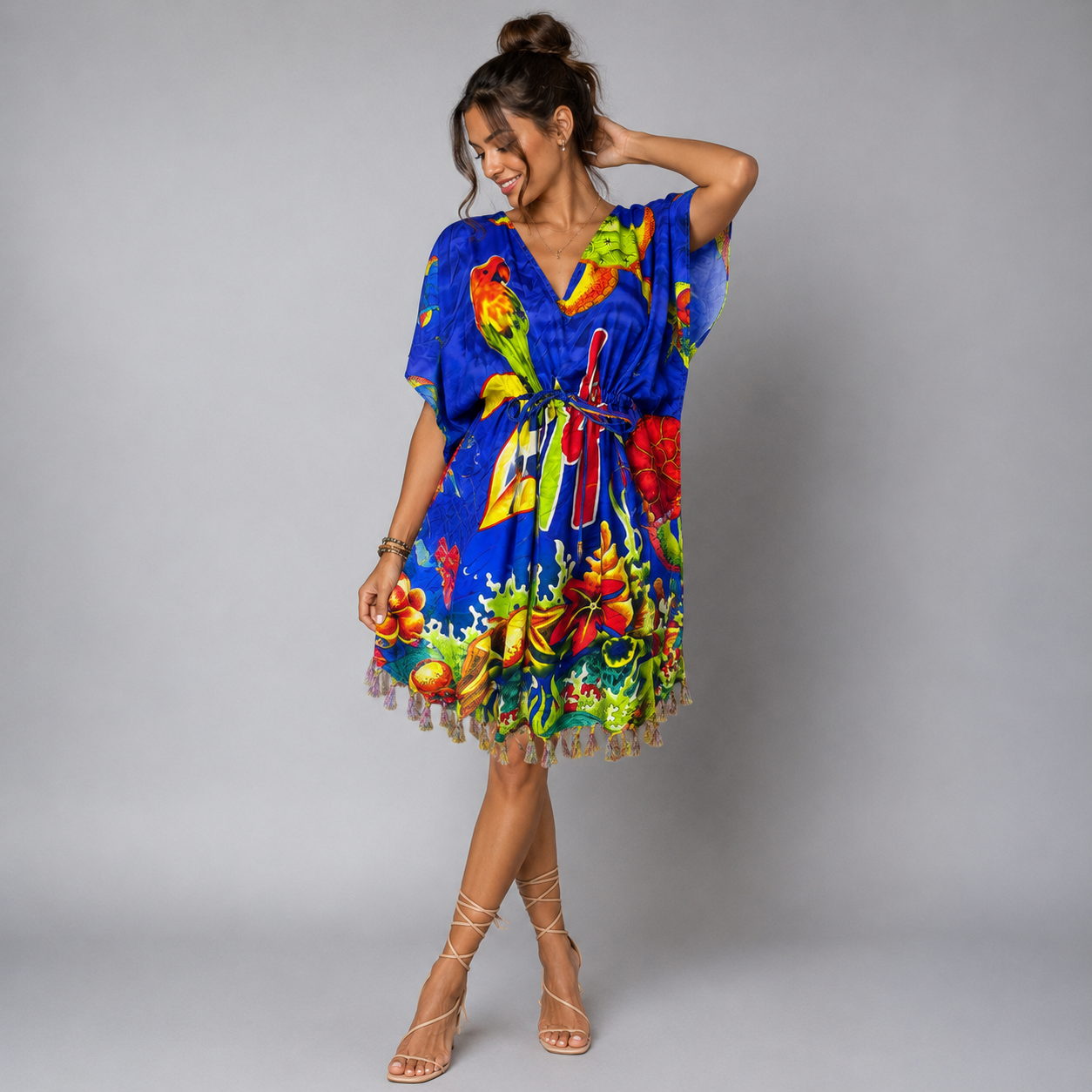Assorted Short Kaftan Dresses - bohemian fashion