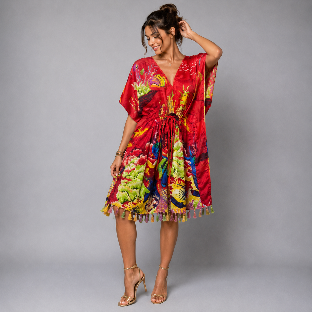 Assorted Short Kaftan Dresses - bohemian fashion