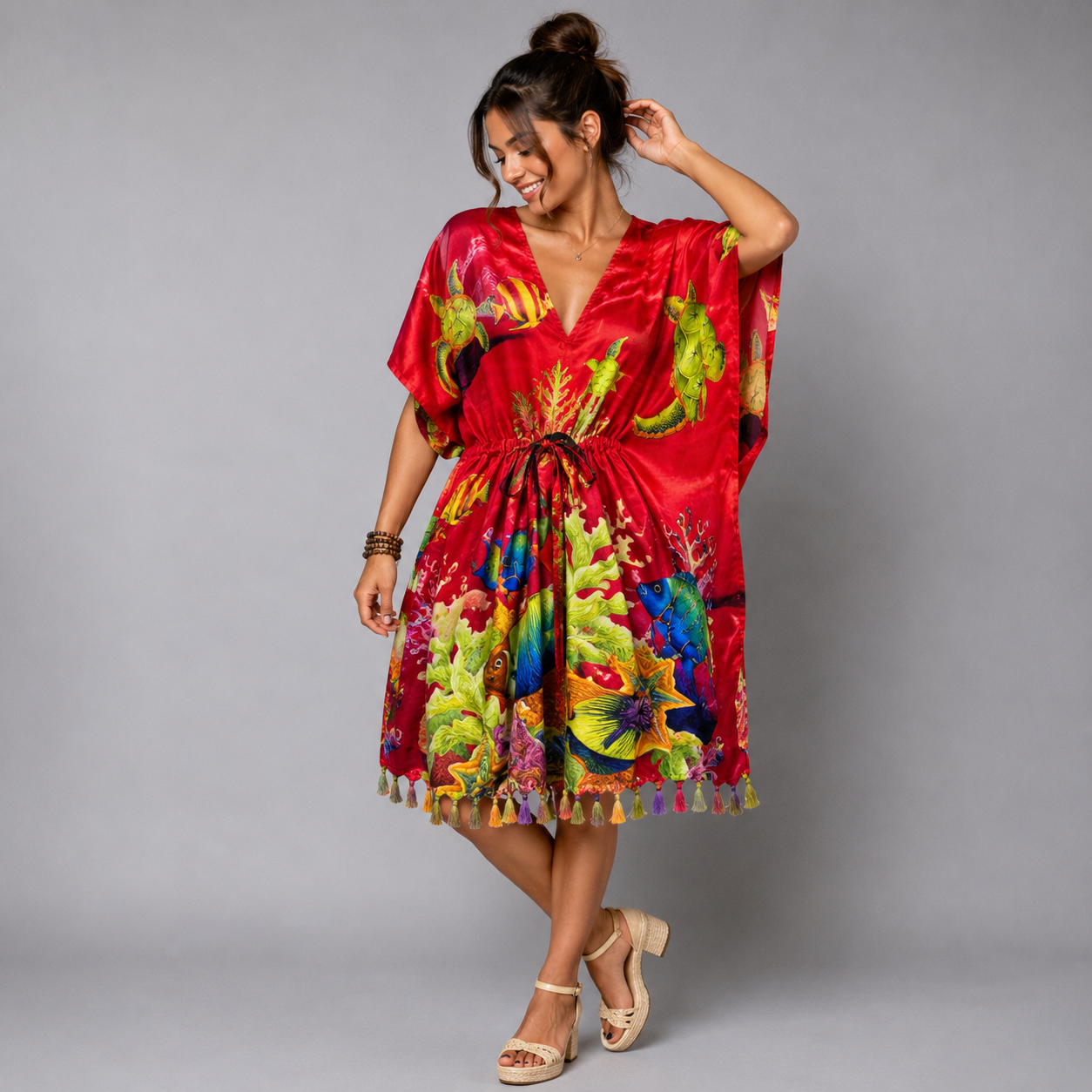 Assorted Short Kaftan Dresses - bohemian fashion