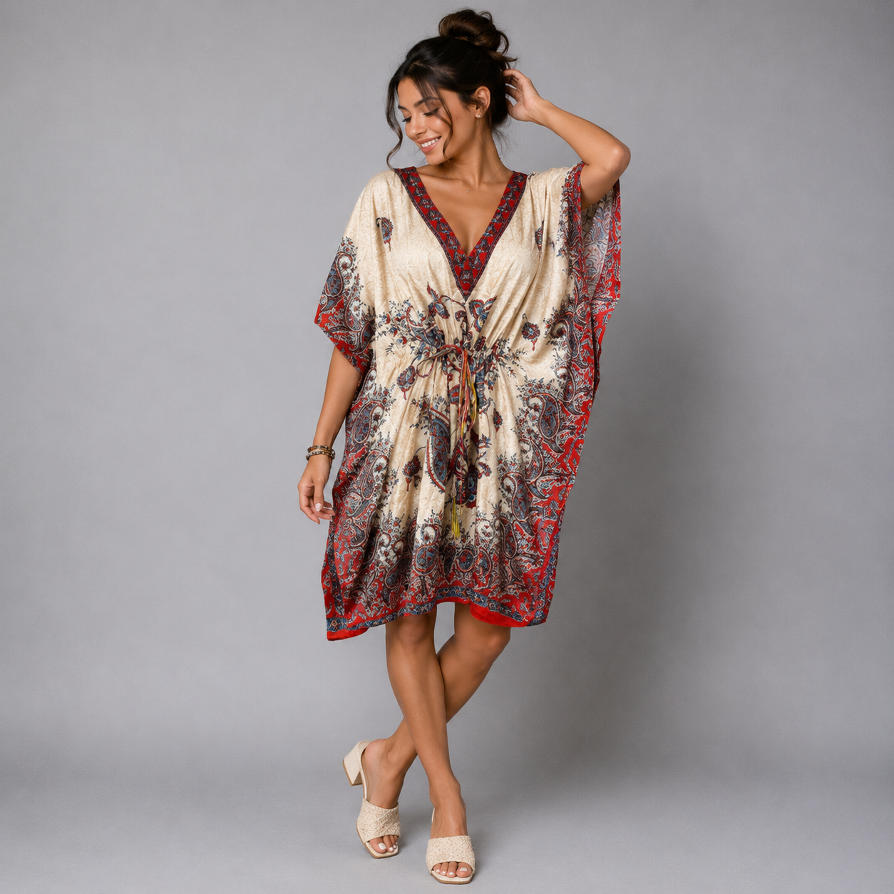 Assorted Short Kaftan Dresses - bohemian fashion