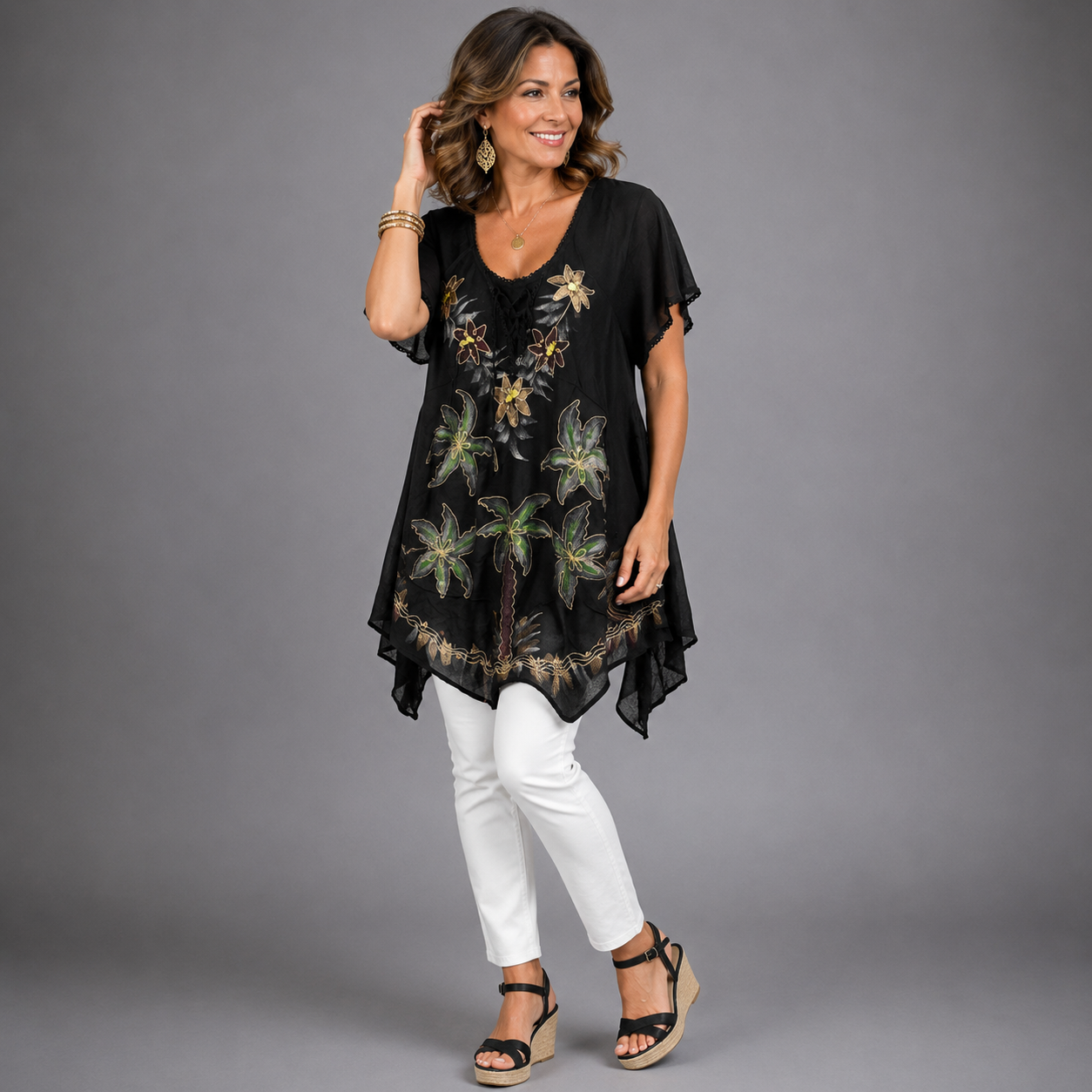 Floral Embroidered Boho Blouse - bohemian fashion