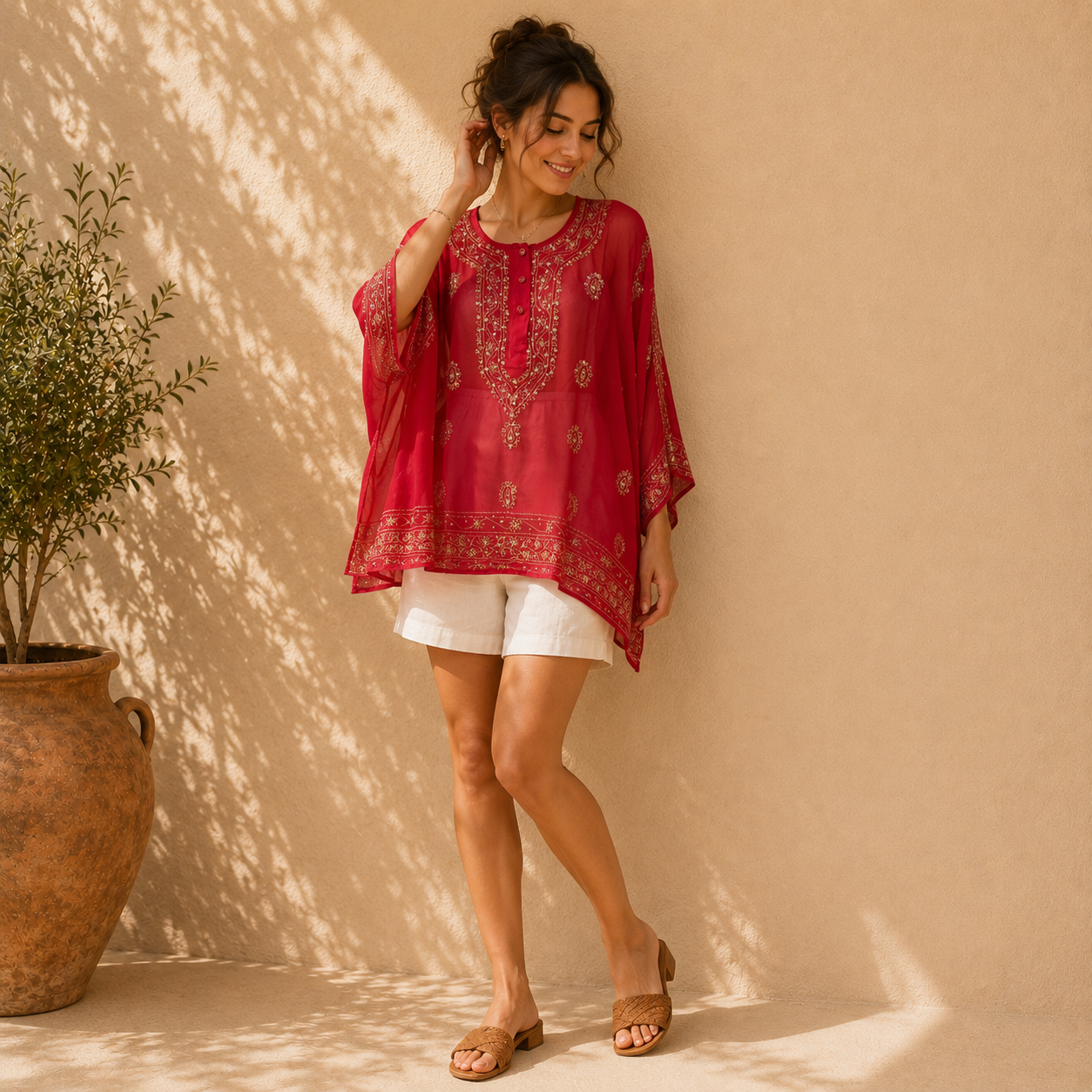 Assorted Embroidered Boho Tops - Image 4