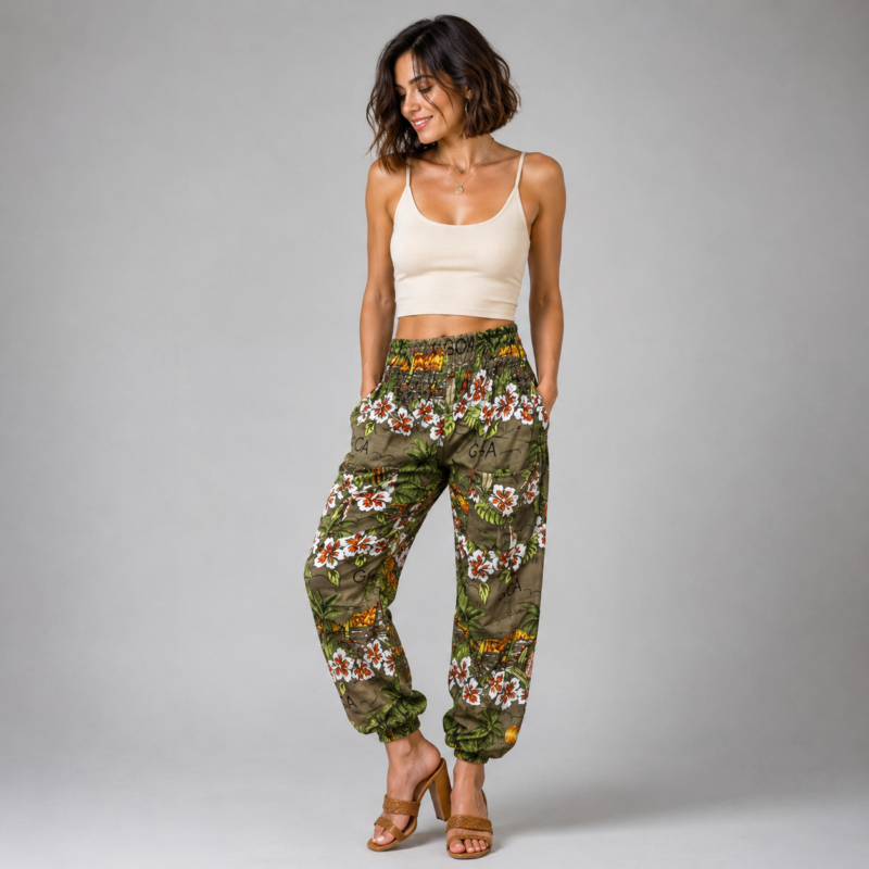 Assorted Boho Pants | Relaxed Fit Lounge Trousers | Elastic Waist Comfort Pants | Casual Statement Bottoms