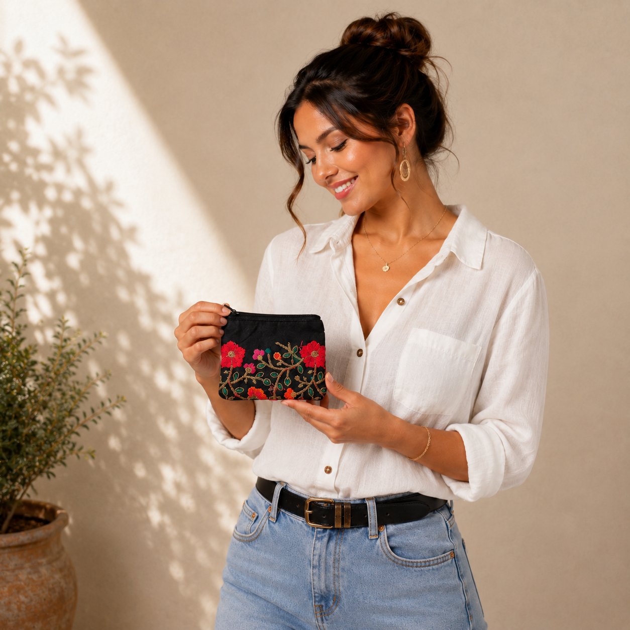 Embroidered Boho Zip Pouches - Image 5