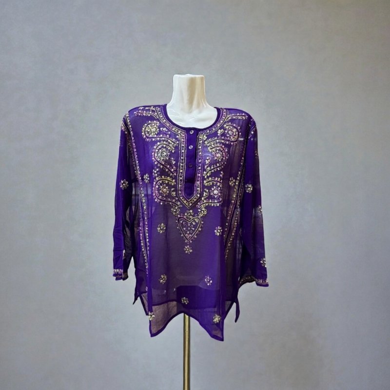 Assorted Embroidered Boho Tops | Sheer Tunic Blouses | Lightweight Festival Shirts | Women’s Flowing Tops