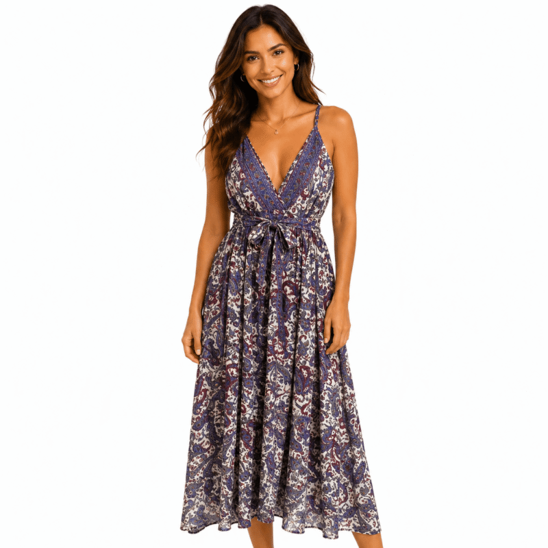 Bohemian Maxi Dress | Lightweight Summer Sundress | Flowy Festival Dress