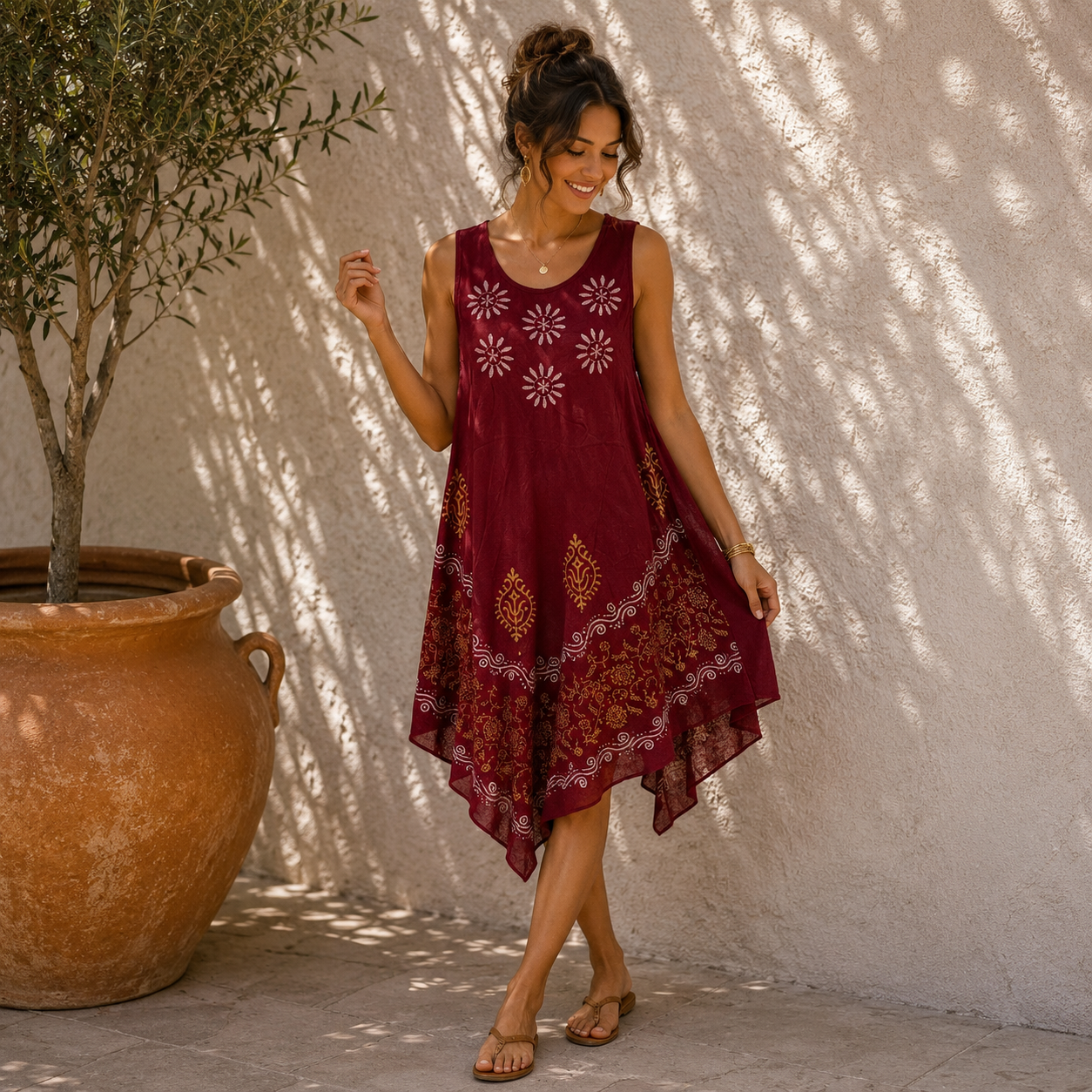 Boho Sleeveless Midi Dress - Image 2